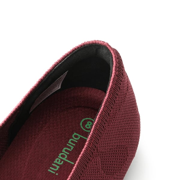 Simplistic Machine Washable Flats - BURGUNDY - 5
